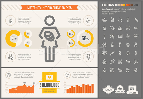 Maternity flat design Infographic Template Stock photo © RAStudio