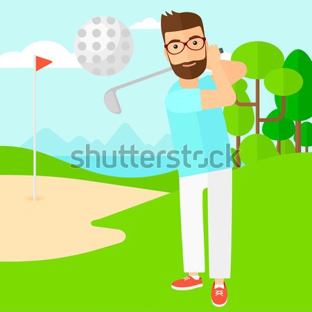 Golf player man. Stock photo © RAStudio