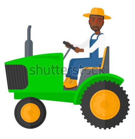 Farmer driving tractor. Stock photo © RAStudio