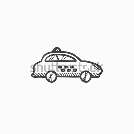 Taxi car sketch icon. Stock photo © RAStudio