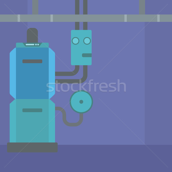 Domestique domestique chambre chauffage tuyaux vecteur Photo stock © RAStudio