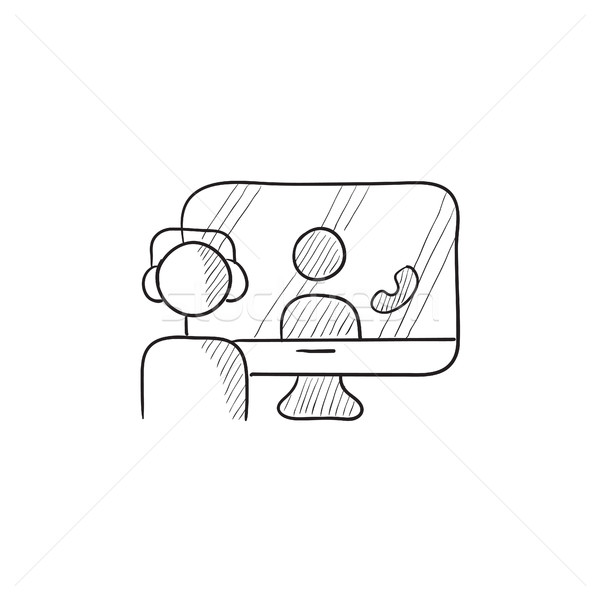 Online education sketch icon. Stock photo © RAStudio