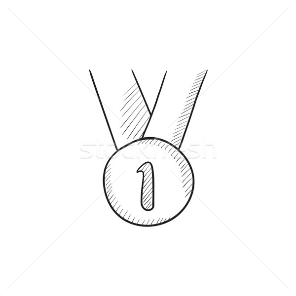 Medal for first place sketch icon. Stock photo © RAStudio