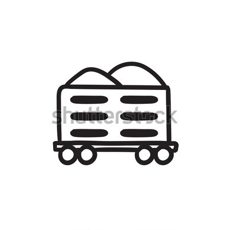 Cargo wagon sketch icon. Stock photo © RAStudio