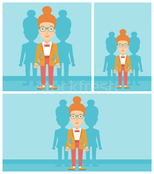 Woman searching for job vector illustration. Stock photo © RAStudio