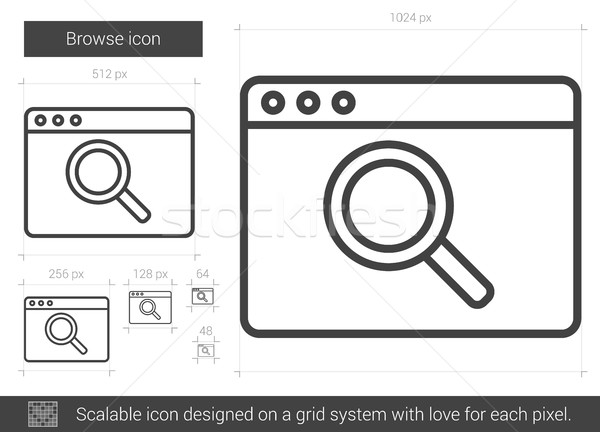 Browse line icon. Stock photo © RAStudio