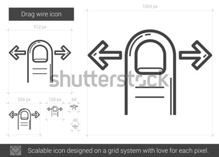 Left edge swipe line icon. Stock photo © RAStudio