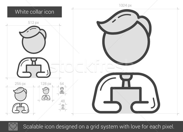 White collar line icon. Stock photo © RAStudio