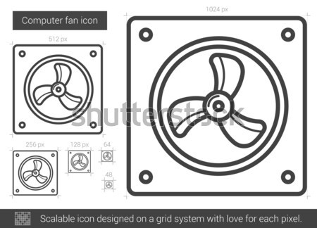 Computer fan line icon. Stock photo © RAStudio