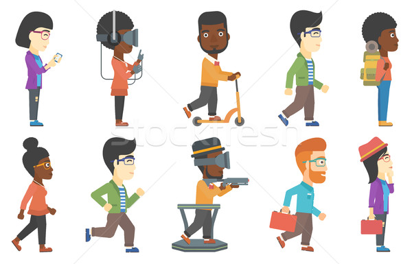 Vector set of tourists and business characters. Stock photo © RAStudio