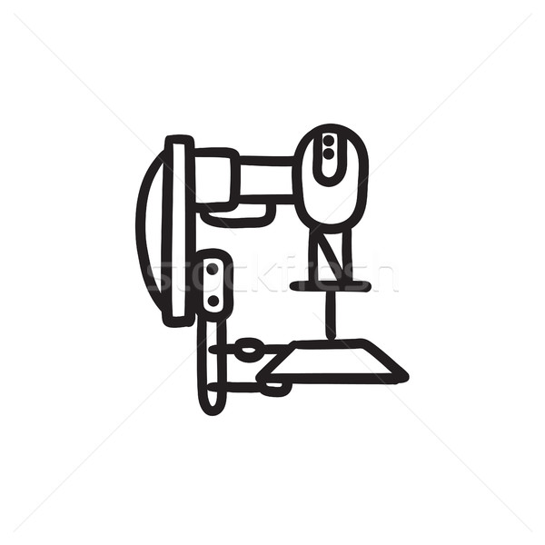 Stock photo: Industrial automated robot sketch icon.