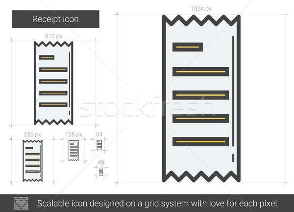 Primire linie icoană vector izolat alb Imagine de stoc © RAStudio