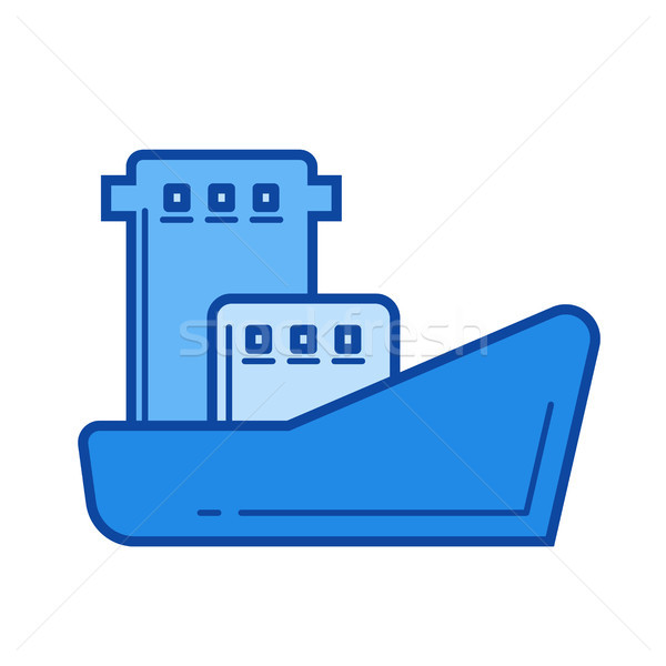 Oil tanker line icon. Stock photo © RAStudio