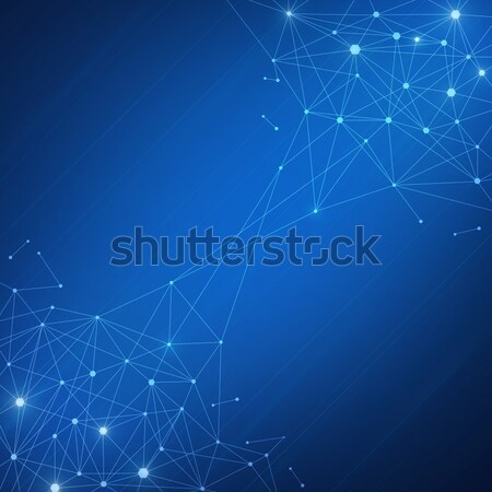 Blockchain technology futuristic hud banner. Stock photo © RAStudio