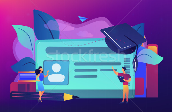 Smartcards for schools concept vector illustration. Stock photo © RAStudio