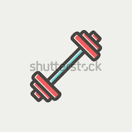 Barbell thin line icon Stock photo © RAStudio