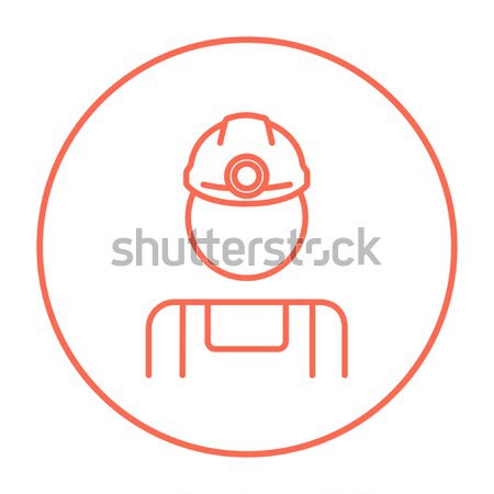 Coal miner line icon. Stock photo © RAStudio