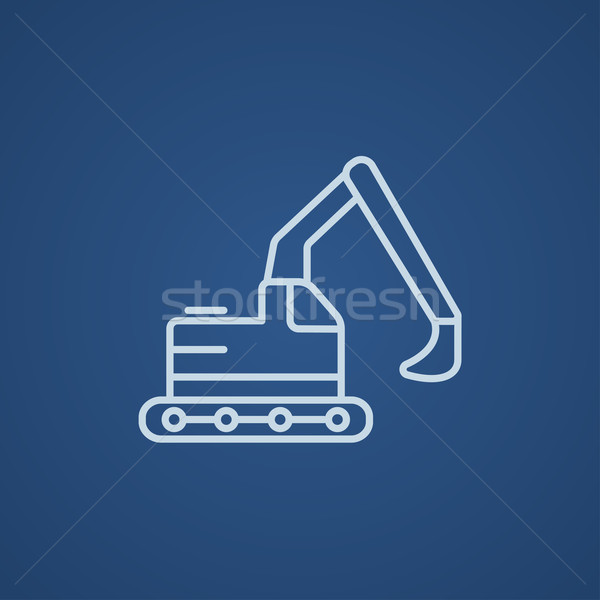 Excavator line icon. Stock photo © RAStudio