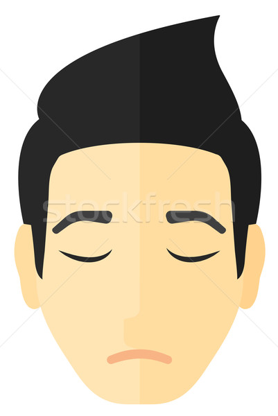 男子 閉眼 向量 設計 插圖 孤立 商業照片 © RAStudio