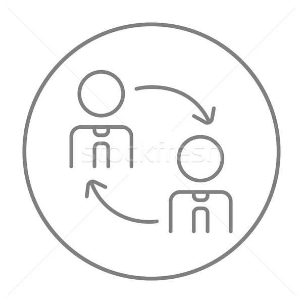 Staff turnover line icon. Stock photo © RAStudio