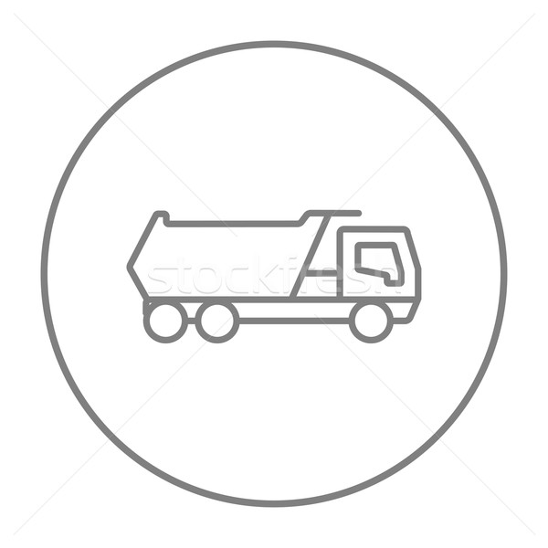 Dump truck line icon. Stock photo © RAStudio