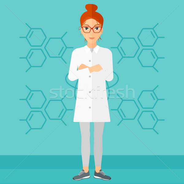 Female laboratory assistant. Stock photo © RAStudio