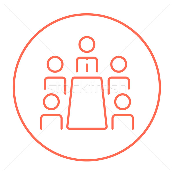 Business meeting in the office line icon. Stock photo © RAStudio