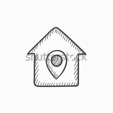 House with pointer sketch icon. Stock photo © RAStudio