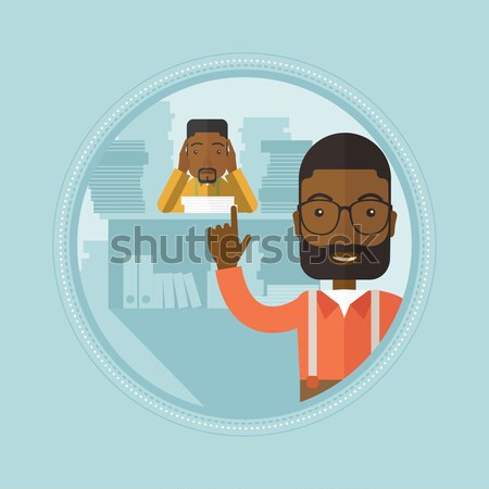 Man vergadering bank afstandsbediening vector ontwerp Stockfoto © RAStudio
