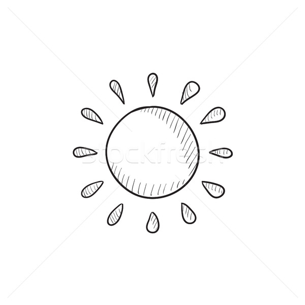 Soleil croquis icône vecteur isolé dessinés à la main Photo stock © RAStudio