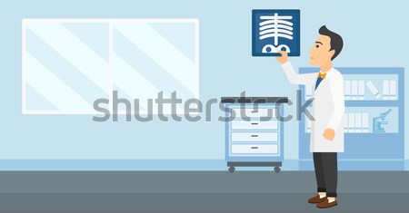 Médico clipboard asiático feminino prescrição Foto stock © RAStudio