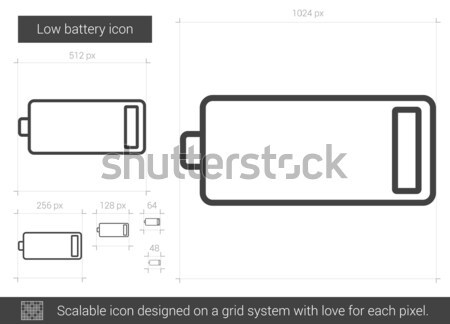 Low battery line icon. Stock photo © RAStudio