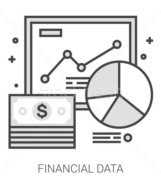 Financial data line infographic. Stock photo © RAStudio