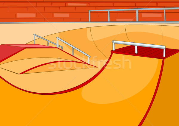 Cartoon background of skatepark. Stock photo © RAStudio