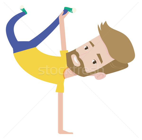Young man breakdancing vector illustration. Stock photo © RAStudio