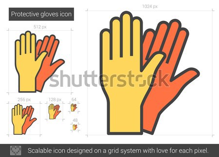 Protective gloves line icon. Stock photo © RAStudio