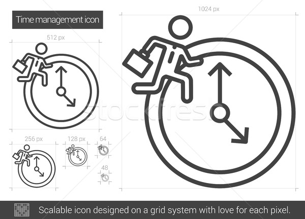 Time managment line icon. Stock photo © RAStudio