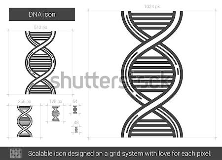 Dna linha ícone vetor isolado branco Foto stock © RAStudio