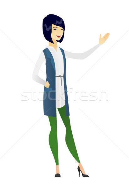 Foto stock: Asia · mujer · de · negocios · dirección · sonriendo