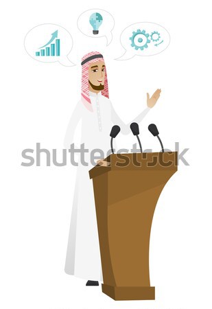 Politician discurs audienţă in spatele vector Imagine de stoc © RAStudio