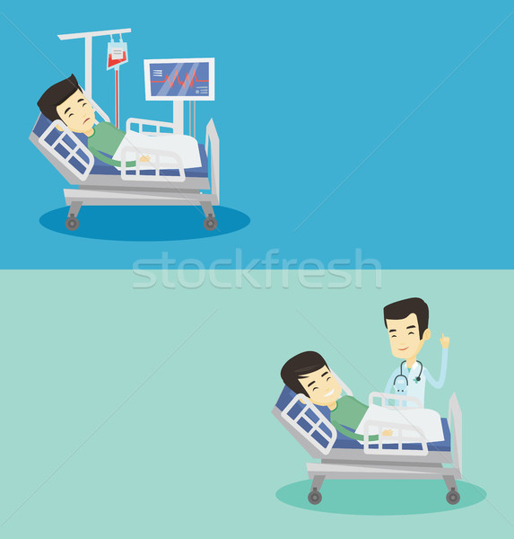 Deux médicaux bannières espace texte vecteur [[stock_photo]] © RAStudio