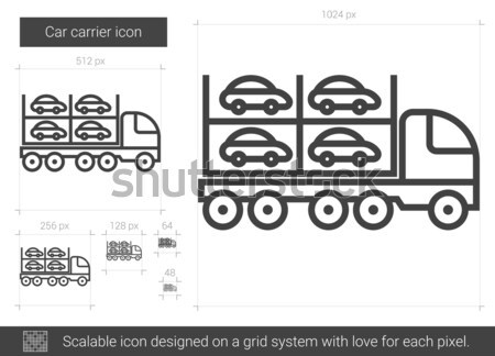 Car carrier line icon. Stock photo © RAStudio