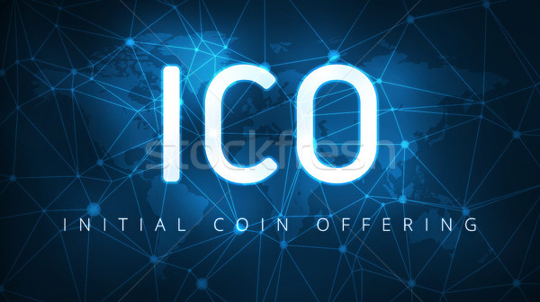 ICO initial coin offering banner. Stock photo © RAStudio