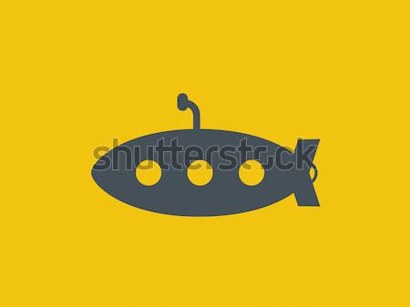 Stockfoto: Onderzeeër · schets · icon · vector · geïsoleerd