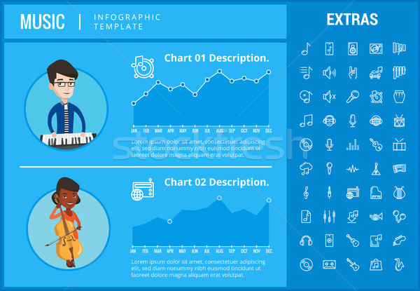 Music infographic template, elements and icons. Stock photo © RAStudio