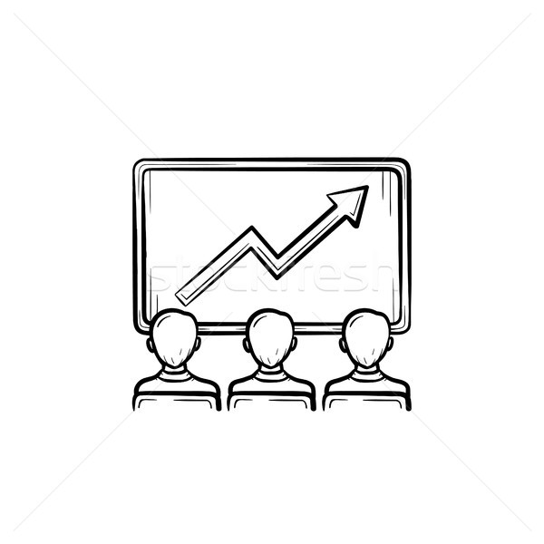 üzlet növekedés kézzel rajzolt rajz ikon vektor Stock fotó © RAStudio