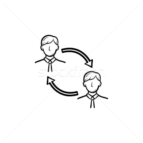 Employee turnover hand drawn sketch icon. Stock photo © RAStudio