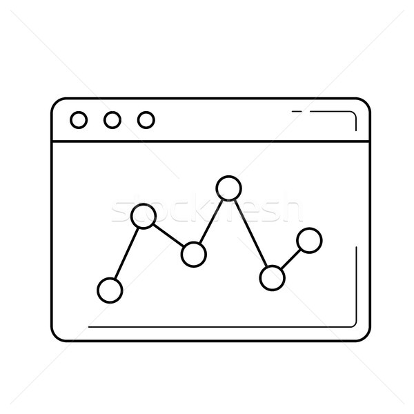 Stock photo: Data analytics line icon.