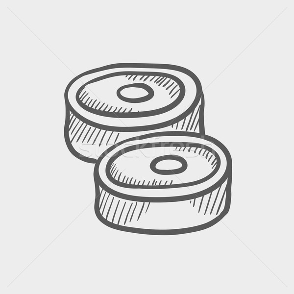 Pork steak sketch icon Stock photo © RAStudio