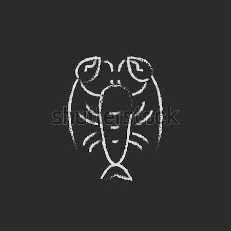 Lobster icon drawn in chalk. Stock photo © RAStudio